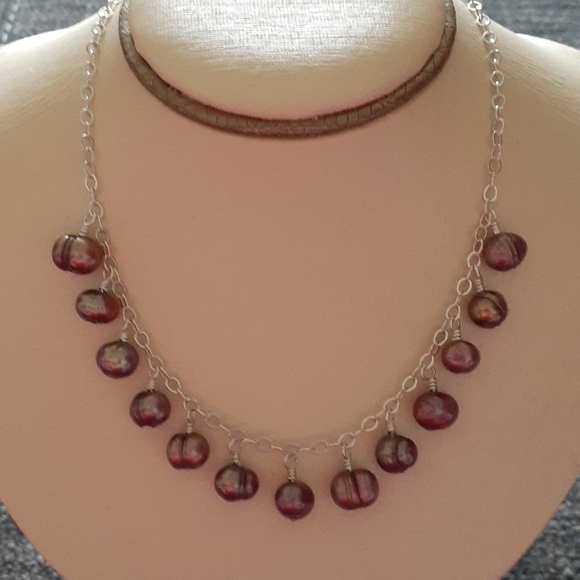 Hand Crafted Jewelry - Sterling Silver & Freshwater Pearl Necklace U115